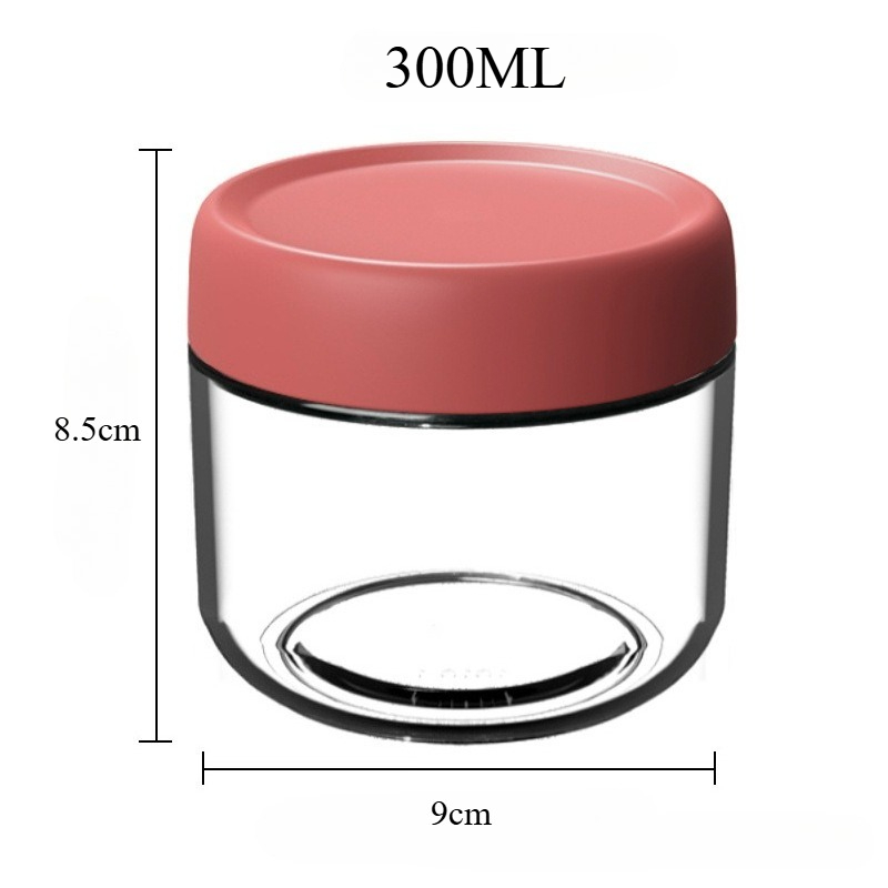 4Pcs Coffee Beans Oats Container Household Moisture-proof Air Extraction Airtight Container Transparent Glass Food Storage Jars