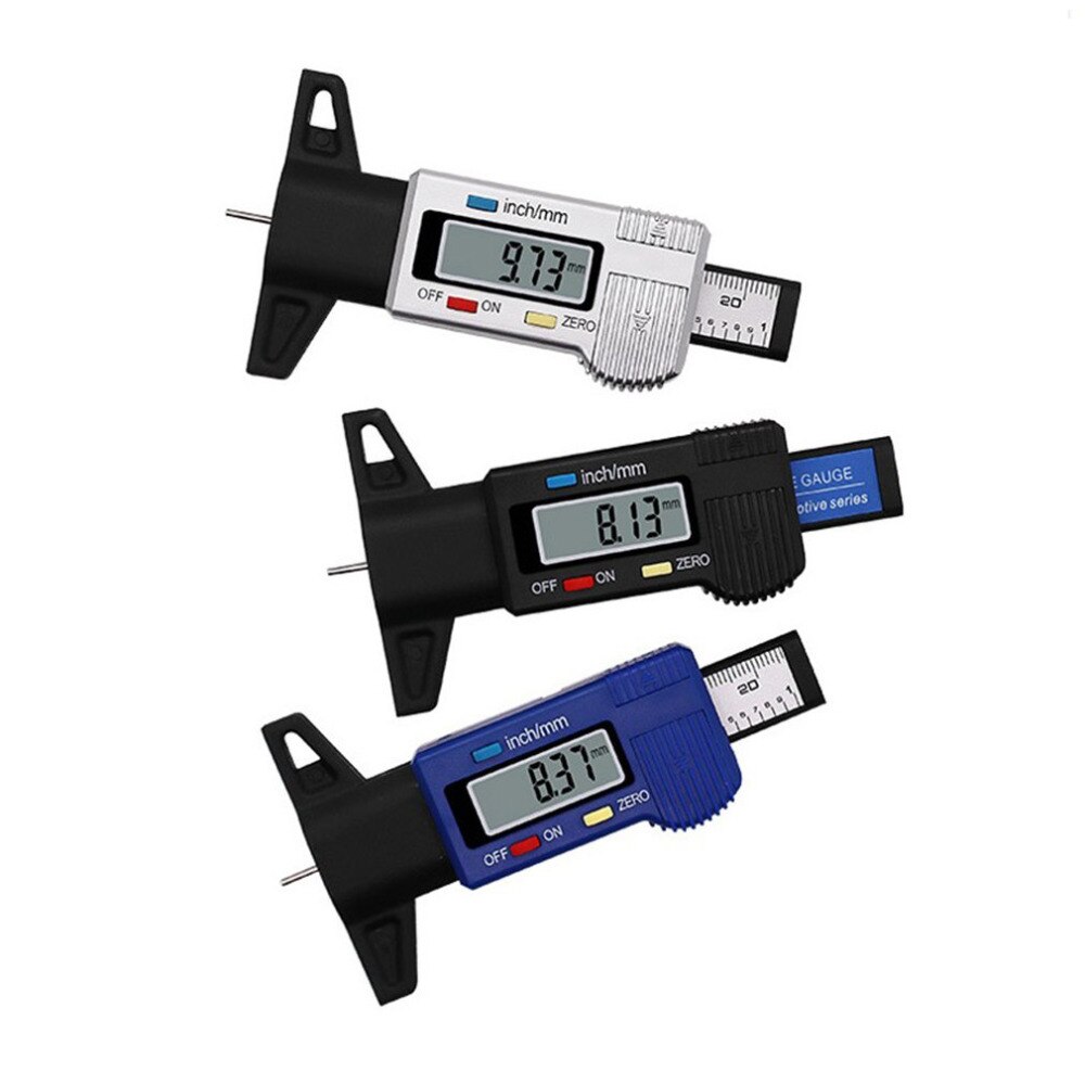 Car 0-25.4mm Digital Tyre Tire Tread Depth Tester Gauge Meter Measurer Tool Caliper LCD Display Tpms Tire Monitoring System