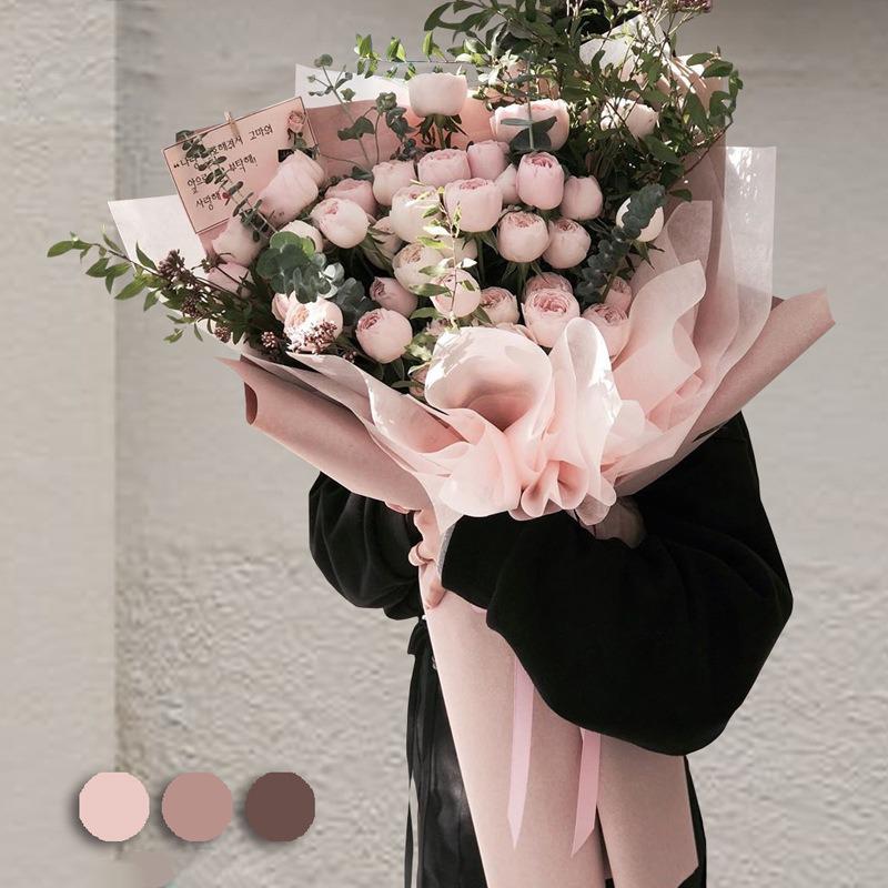 60cm*60cm 10yards Non-woven Paper Tissue Paper Solid Color Flower Wrapping Paper Roll Flower Bouquet Packing Flower Paper