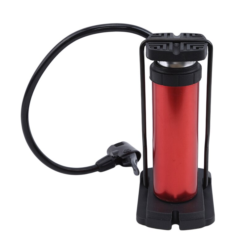 Bike Pump Mini Bike Floor Pump Foot Activated Bicycle Air Pump and Aluminum Alloy Portable Bike Pump Mountain Bike Tire: red