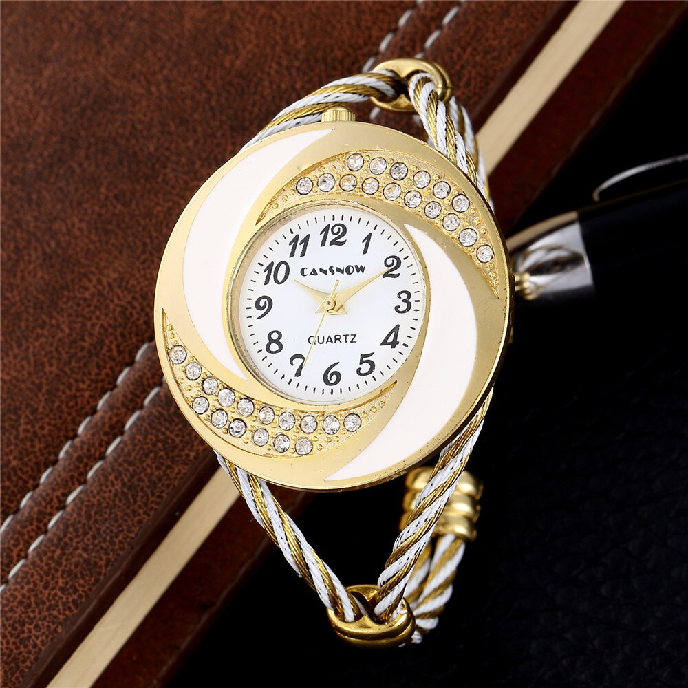 Strass Armband Horloges Vrouwen Casual Quartz Horloge Dames Klok Luxe Gouden Horloge Montre Relojes Mujer