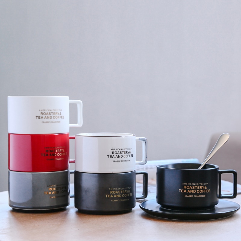 Ontbijt Koffie Mok Cup Melk Keramische Luxe Mokken Koffiekopjes Keramische Reizen Huis Tuin Koffie Tazas De Cafe Cup En schotel Set