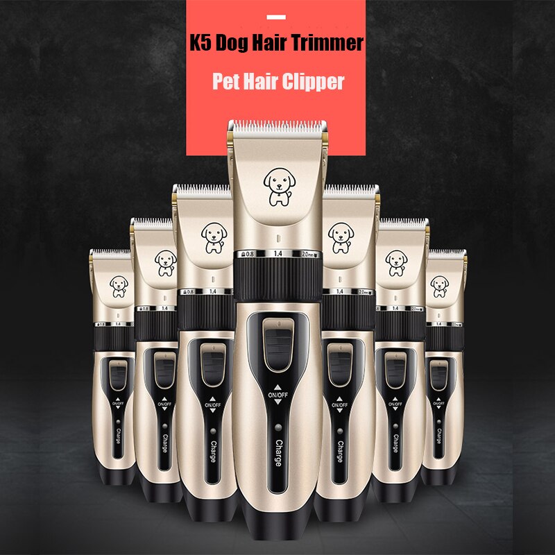 Elektrische hondentrimmer, usb-oplaadbaar, huisdiertrimmer, oplaadbaar, geluidsarm scheerapparaat, trimset voor huisdieren