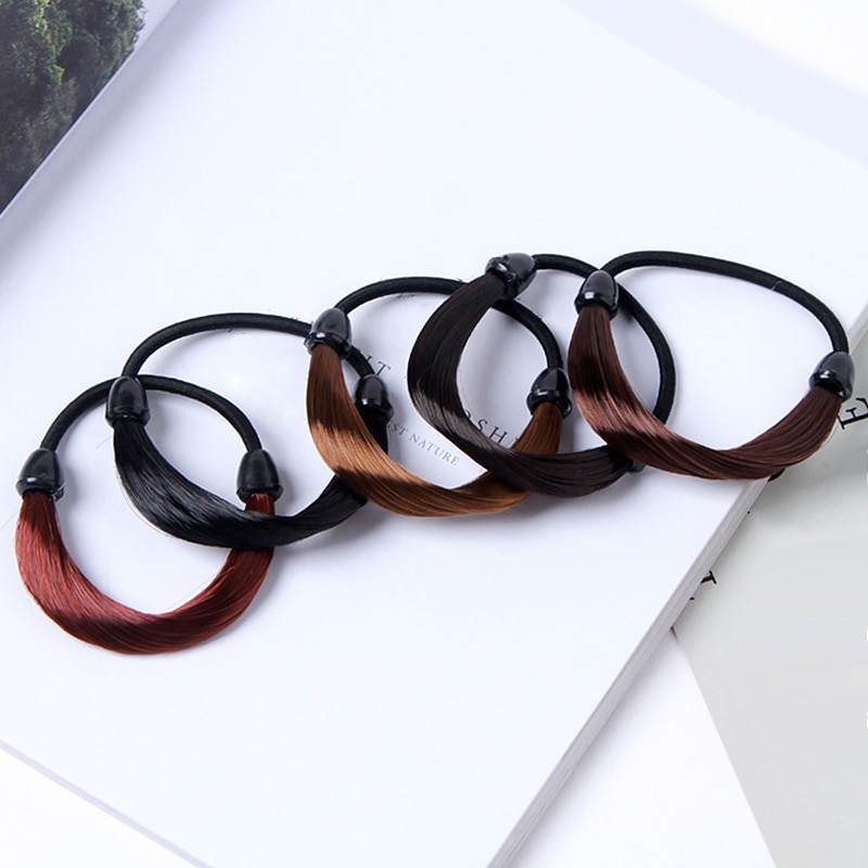 Cute Hair Ropes Scrunchie Ponytail Holder Hairband 1pc Female Girl Straight Elastic Hair Band Hair Accessories
