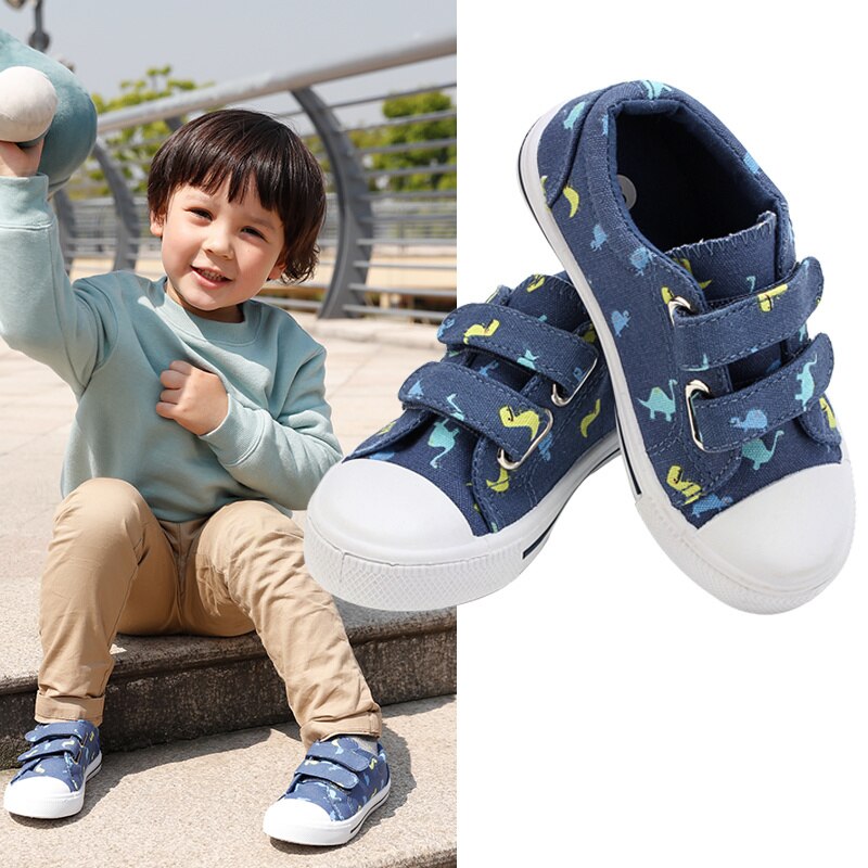 Kushyshoo Kids Peuter Sneakers Cartoon Dual Haak En Loops Jongens Sneakers Schoenen Canvas Schoenen Kinderen