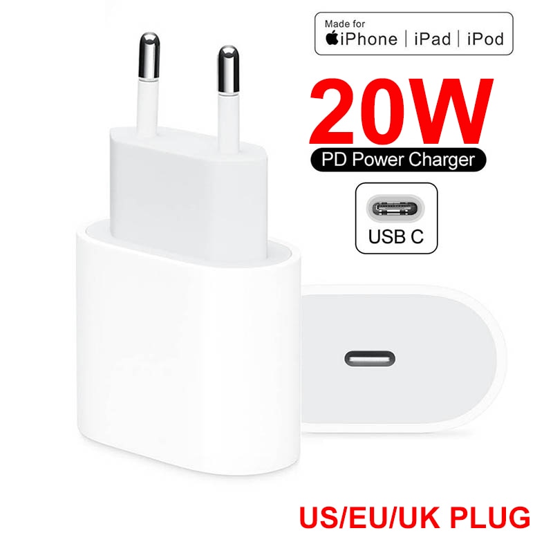 20w PD Charger USB-C Power Adapter With Type C Cable Fast Charger For iPhone 12 Pro Max mini iphone12 iPad Pro For Samsung