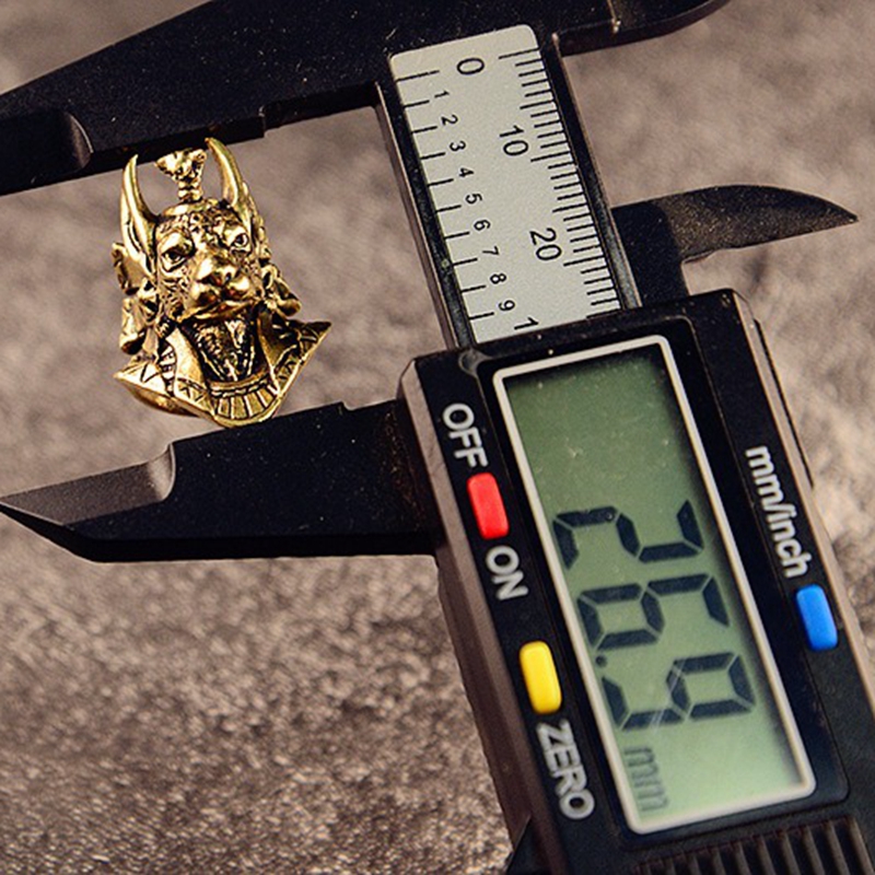 Altes Ägypten Todesgott Anubis Schakal Kopf Durcheinander EDC Messer Perlen DIY Paracord gewebt Schlüsselband Anhänger Schmuck draussen Zubehör