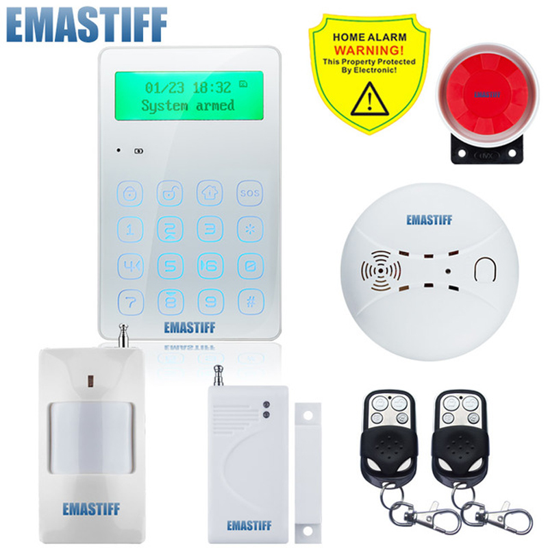 Wireless GSM Home Burglar Security Alarm System 433MHz Spanish French English Russian Language Intercom