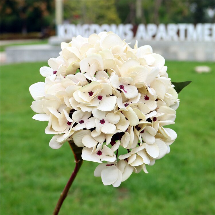 Künstliche Hortensien Hochzeit Blume Zauberstab Hause Dekoration Zubehör Diy Braut Strauß Hintergrund drinnen Bonsai: Weiß