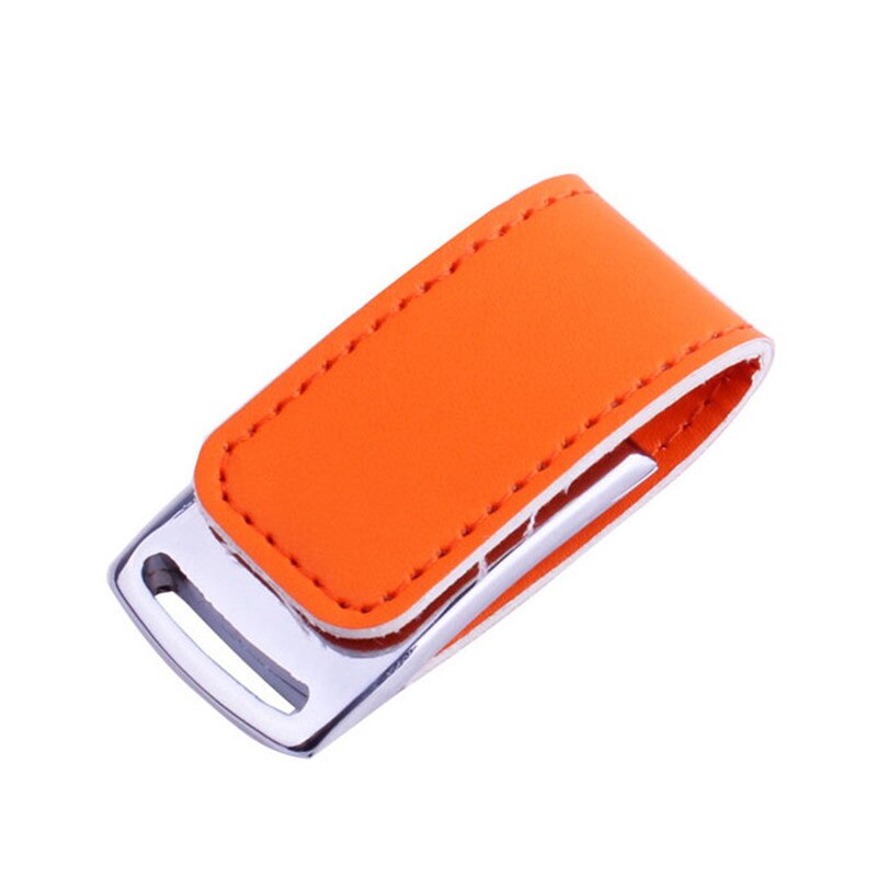 JASTER-pen drive de cuero y metal, 4GB, 8GB, 16GB, 32GB, 64GB, Udisk, USB 2,0, unidad flash,: 16 GB / Yellow