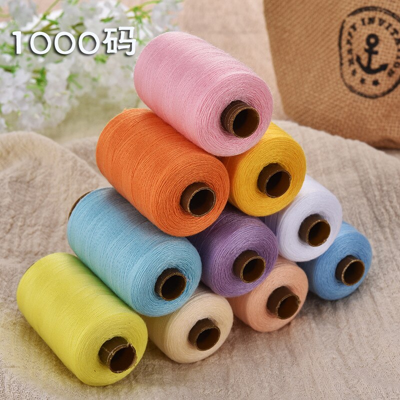 1000 Yards 24pcs Multicolor Machine Embroidery Thread Sewing Polyester Threads Craft Patch Steering-wheel Supplies