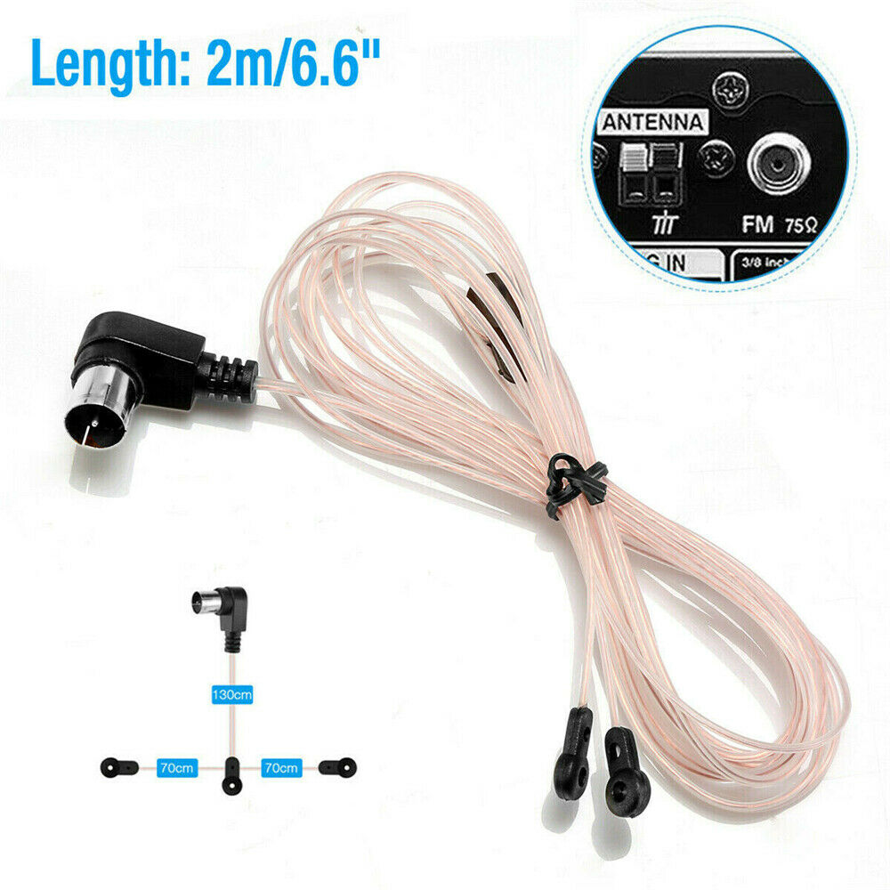 88-108MHz FM Radio Antenna 75 Ohm Dipole Indoor Antenna HD Aerial Receiver PAL to F Female Jack RF Coax Adapter Connector