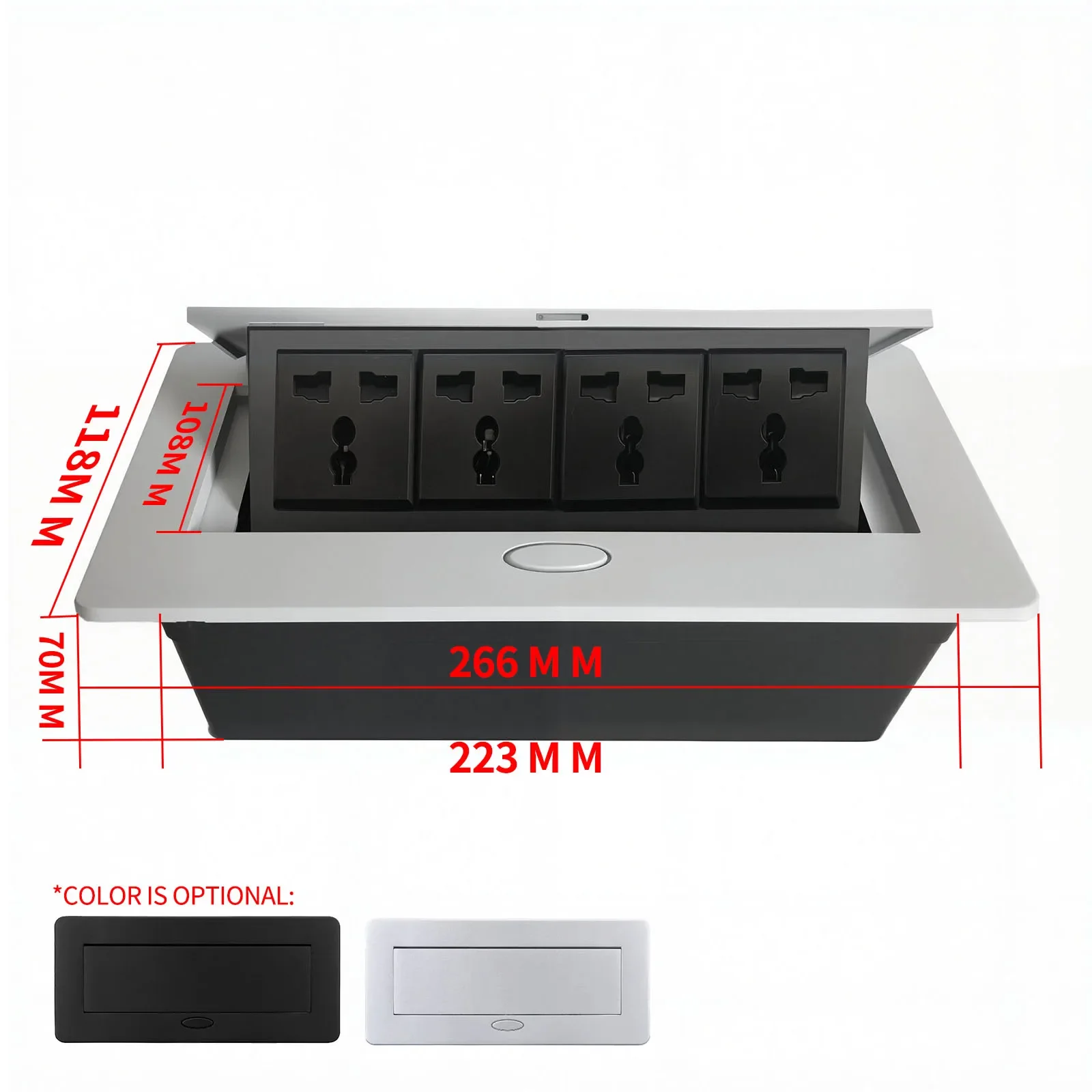 Tomada de Mesa Retrátil - USB-A/USB-C - Carregamento Rápido Tipo C - Estação de Carregamento Multifuncional: Preto / Tipo 14