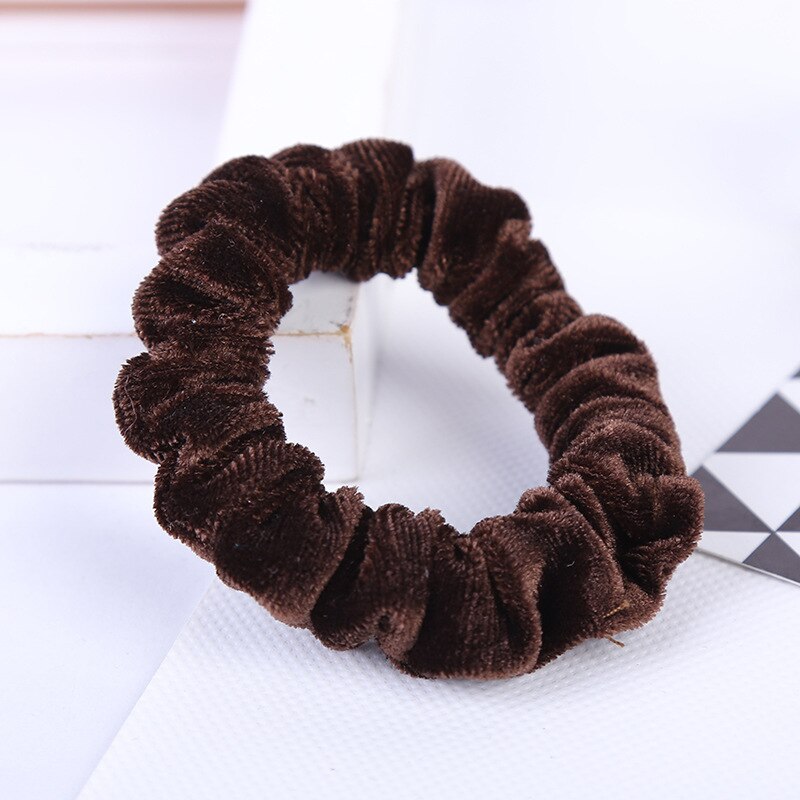 Coleteros elásticos de terciopelo para niña y mujer, lazos para el pelo sin arrugas, accesorios para el cabello, novedad de 2022: P4