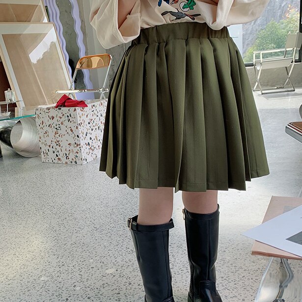 2022 Lente Meisjes Mode Geplooide Rokken Kids Koreaanse Rokken
