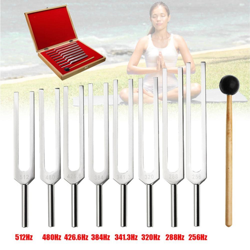 Tuning Fork Set, 8 Set Music Tuning Fork, Teaching Tuning Fork Set, 256-512HZ