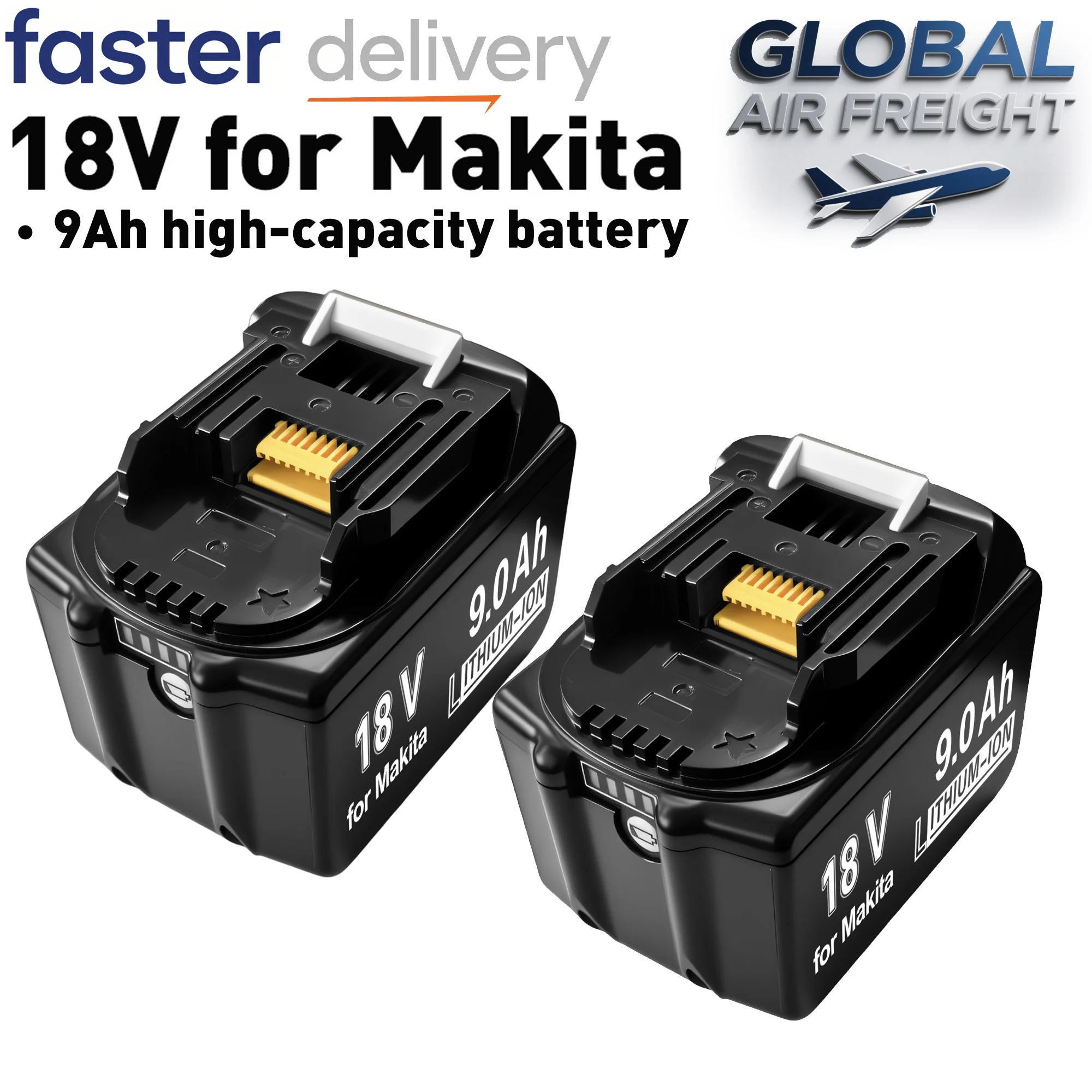 Per makita originale 18v 9ah batterie ricaricabili agli ioni di litio batterie di ricambio durata maggiore per  bl1850 bl1860b bl1830 bl1840