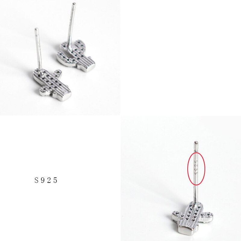 La Monada Asimmetrico cactus Coreano Donne di Stile Minimalista Orecchini in Argento 925 Della Vite Prigioniera Gioielleria Raffinata Argento 925 Orecchini con Perno per Le Donne