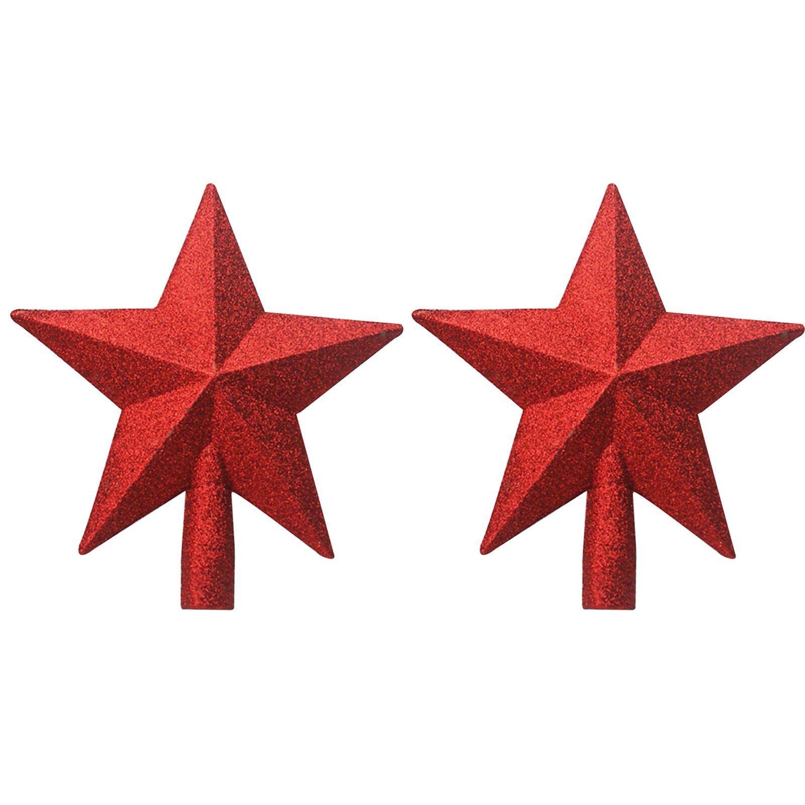 3D Five-point Star Gold Powder Flash Star Christmas Tree Top Star Merry Christmas Home Table Topper Xmas Decor