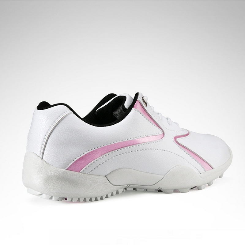 Womens Ademende Lederen Golf Schoenen Dames Outdoor Sport Lace Up Sneakers Anti-Slip Licht Goede Grip Comfortabele Sneakers # b1339