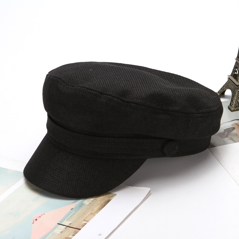 Mode Baret Hoeden Vrouwen Achthoekige Platte Cap Katoen Marine Hoeden Voor Vrouwen Stijlvolle Kunstenaar Schilder Newsboy Hoeden Leger Cap: 4