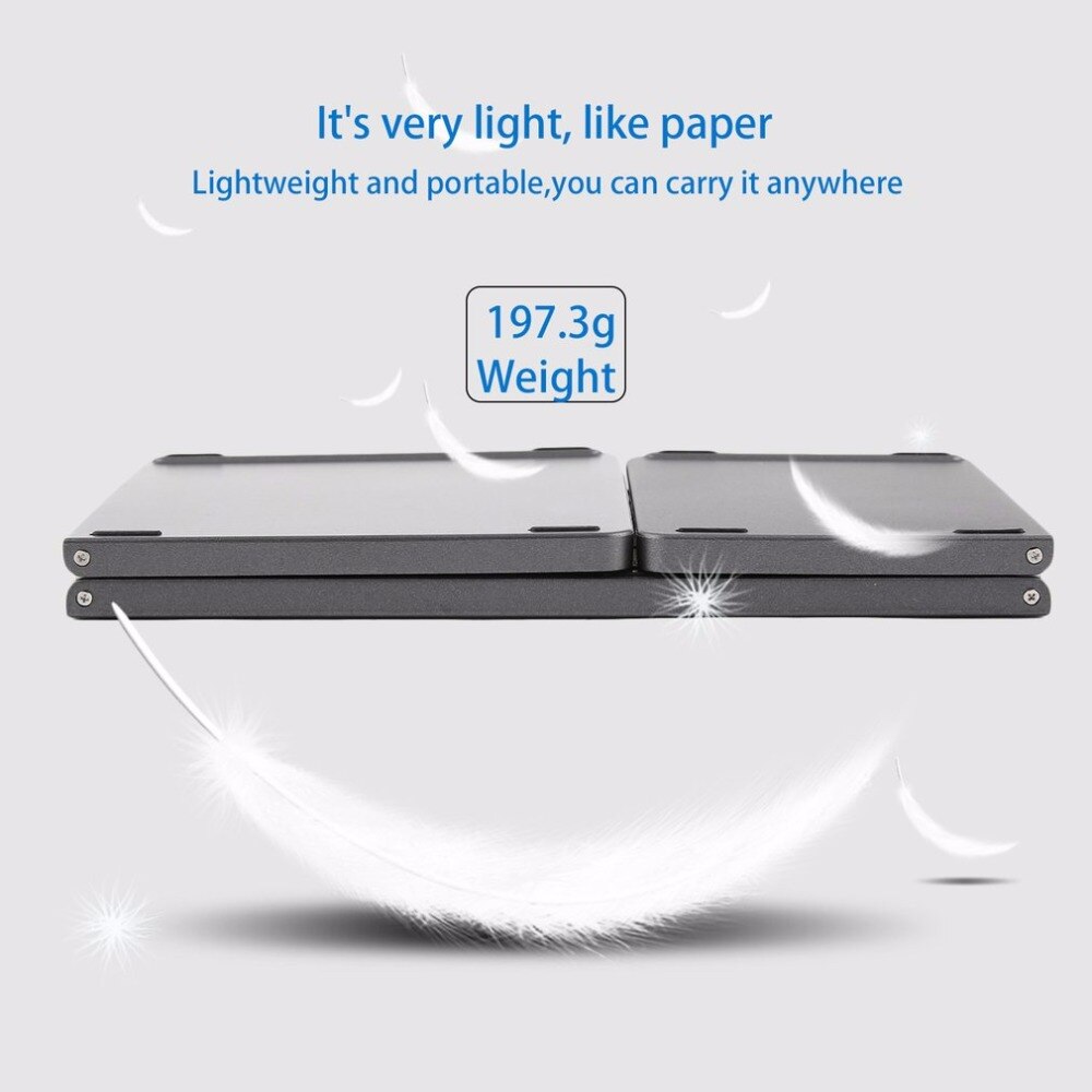 Mini Foldable Bluetooth Keyboard with Touchpad Pocket Size Portable Slim Keyboard Rechargable Battery for iOS Android Windows PC
