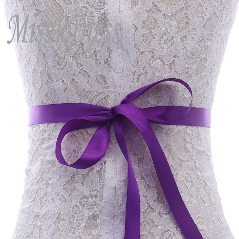 MissRDress dżetów pas ślubny Handmade perły ślubne pas złoty kryształ szarfa do sukni ślubnej dla Bridal akcesoria JK834: purple