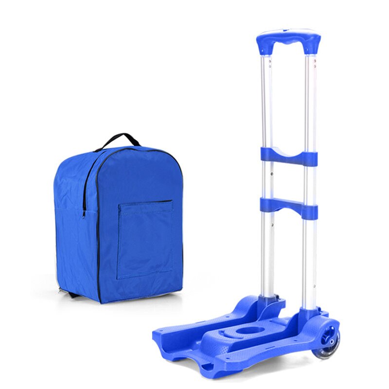 B-LIFE Folding Cart Truck Portable Fold Up Dolly Backpack Storage with Shopping Bag for Luggage Personal Travel Moving Office: Grey
