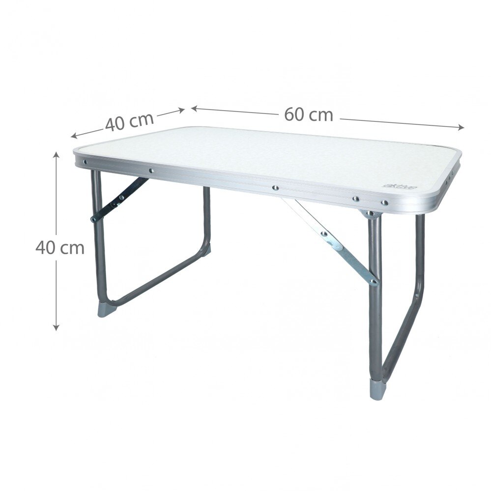 Mesa plegable Camping 60x40x40 cm Aktive blanca, Mesa camping, Mesas plegables para comer, Mesa jardin exterior, Mesa auxiliar