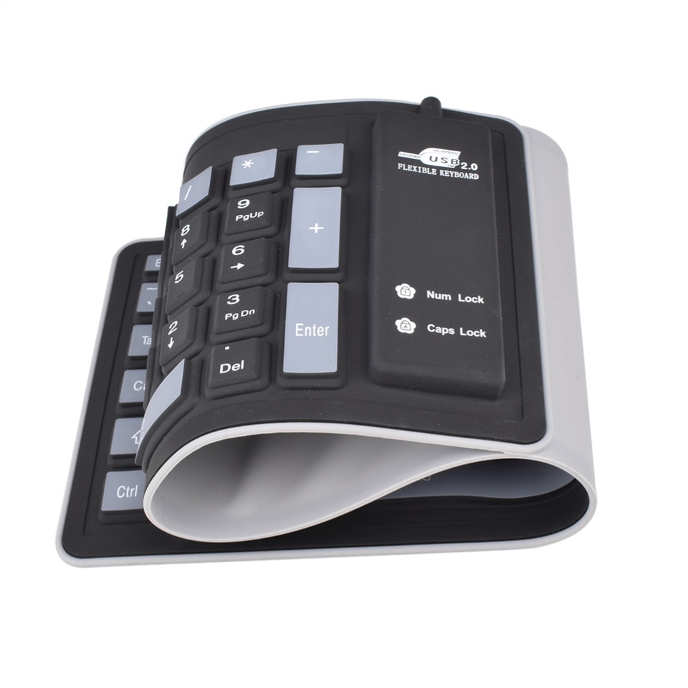 Portable Folding Bluetooth Keyboard Wireless Rechargeable Foldable Touchpad Keypad for IOS/Android/Windows ipad Tablet 103 Keys