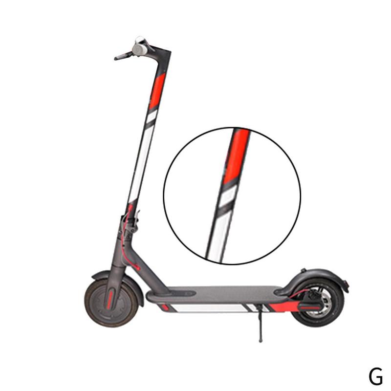 Reflekterende styling klistremerker sikkerhets rullebrett advarsel stripe elektrisk scooter deler til xiaomi mijia  m365 scooter reflekterende: G