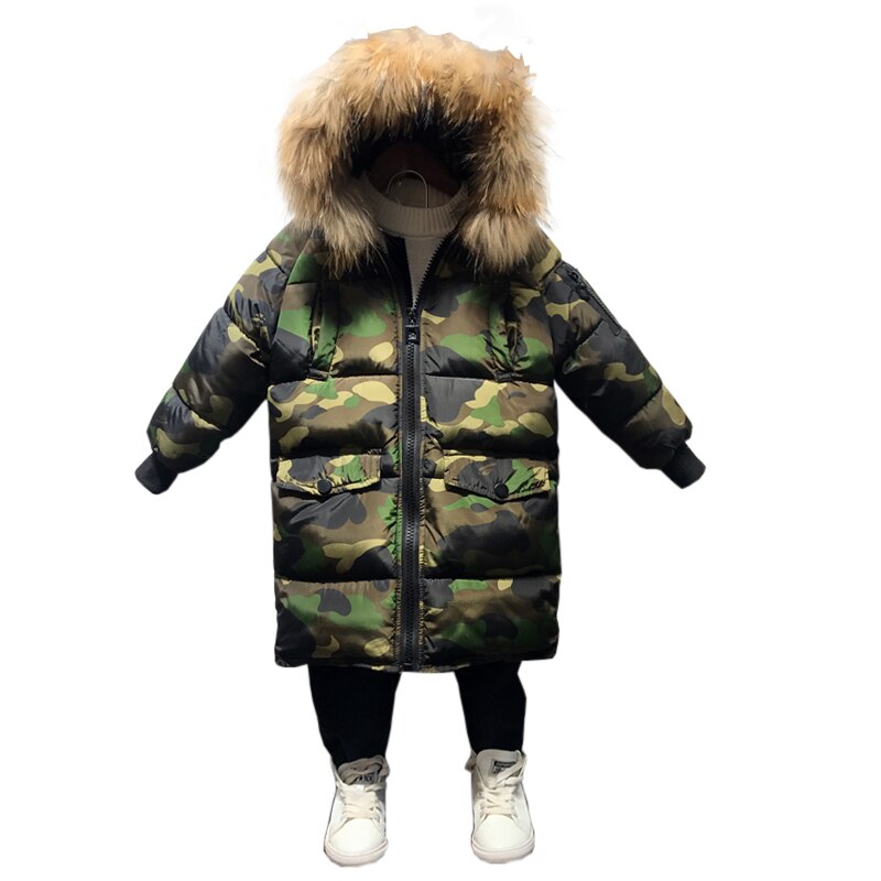 Camouflage Jongens Winter Jas warm dikte jassen hooded Jongens Winterjas Jongens Winter Jas 7WT026