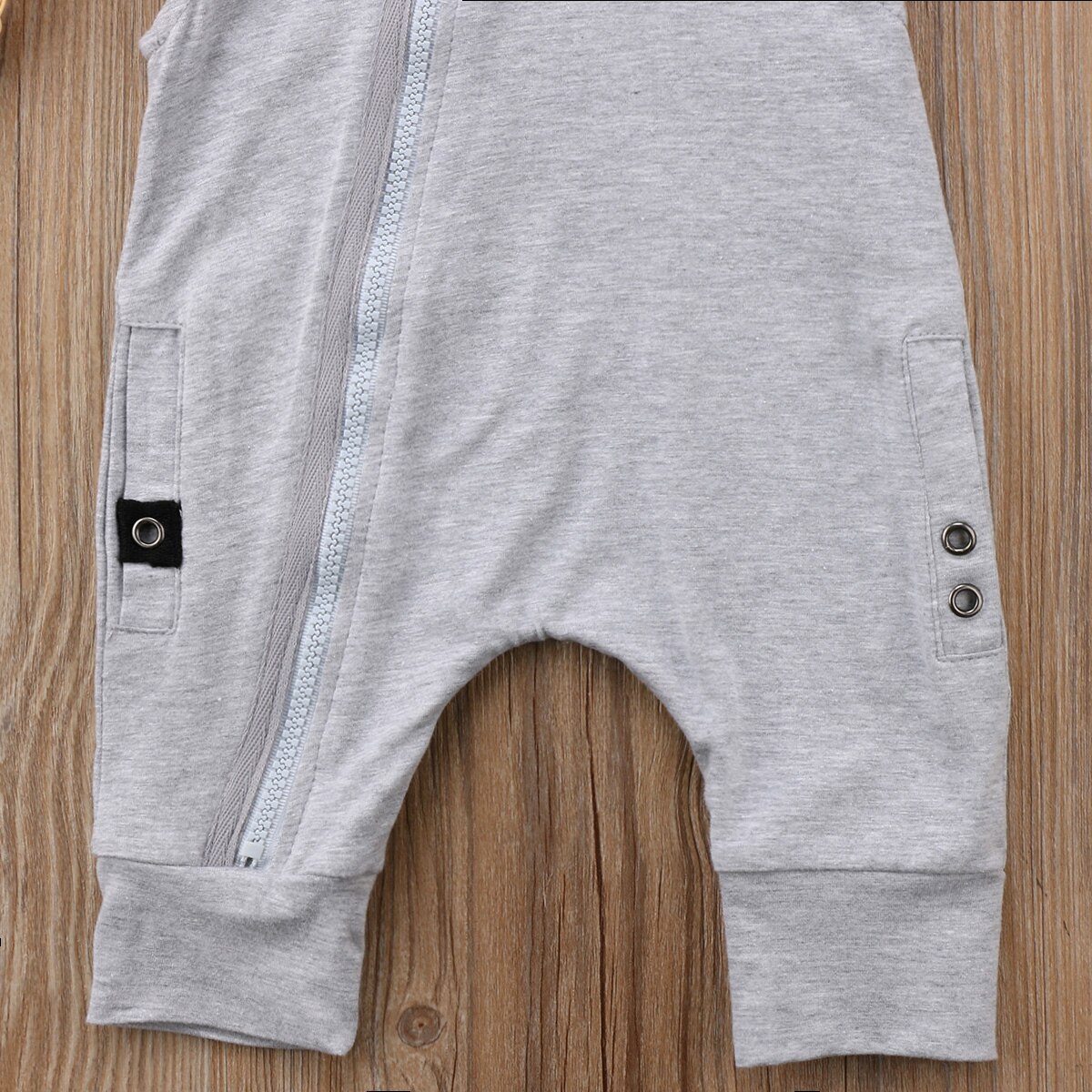 Neugeborenen Baby Jungen Mädchen Zipper Mit Kapuze Ärmellose Baumwolle Romper Overall Overall Kleidung Outfits