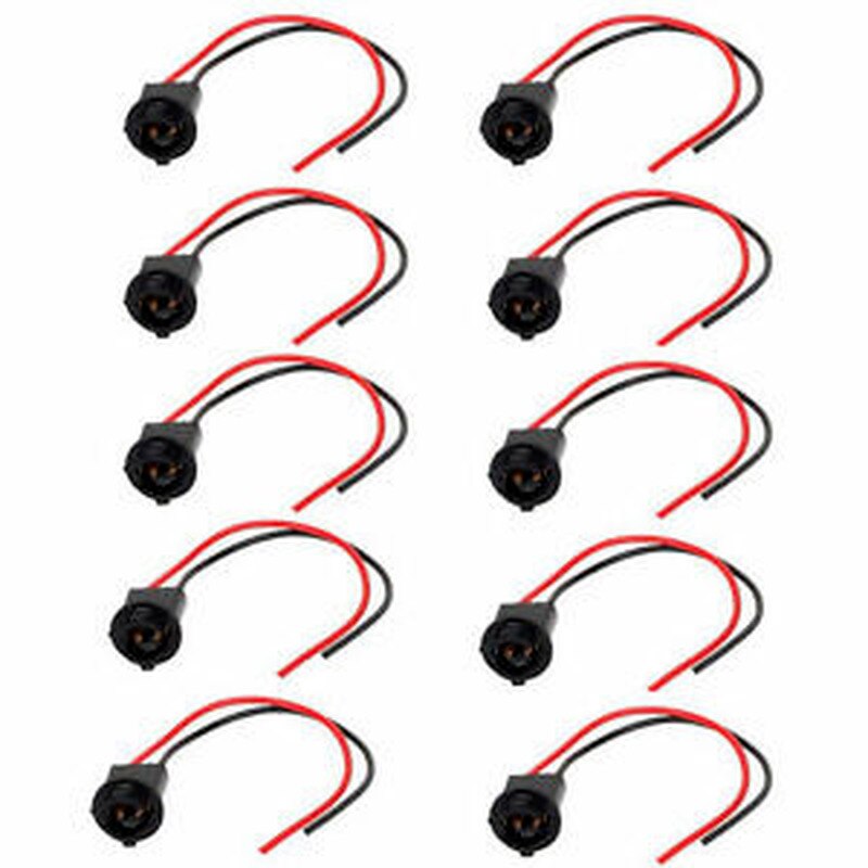 10Pcs T10 194 W5W 168 LED Bulbs Holder Adapter Socket Harness Plugs Connector Auto Wedge Light Socket Connector Car Accessories: Default Title