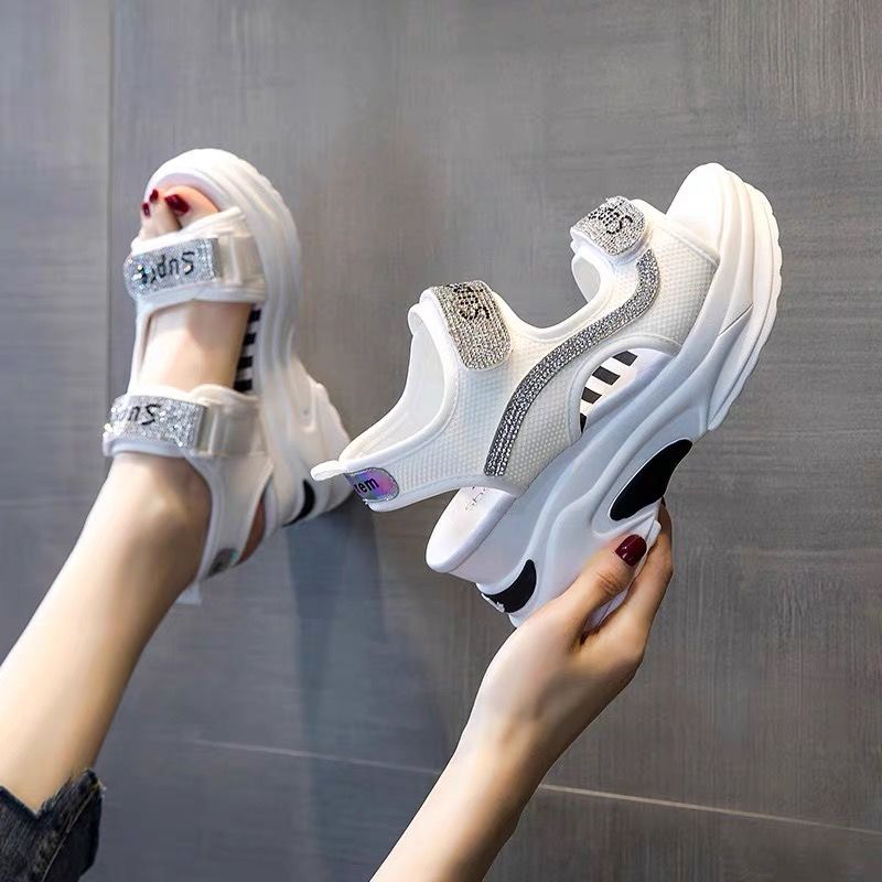 Sandalias de plataforma para mujer, zapatos romanos con plantilla que aumenta la altura, novedad de verano,