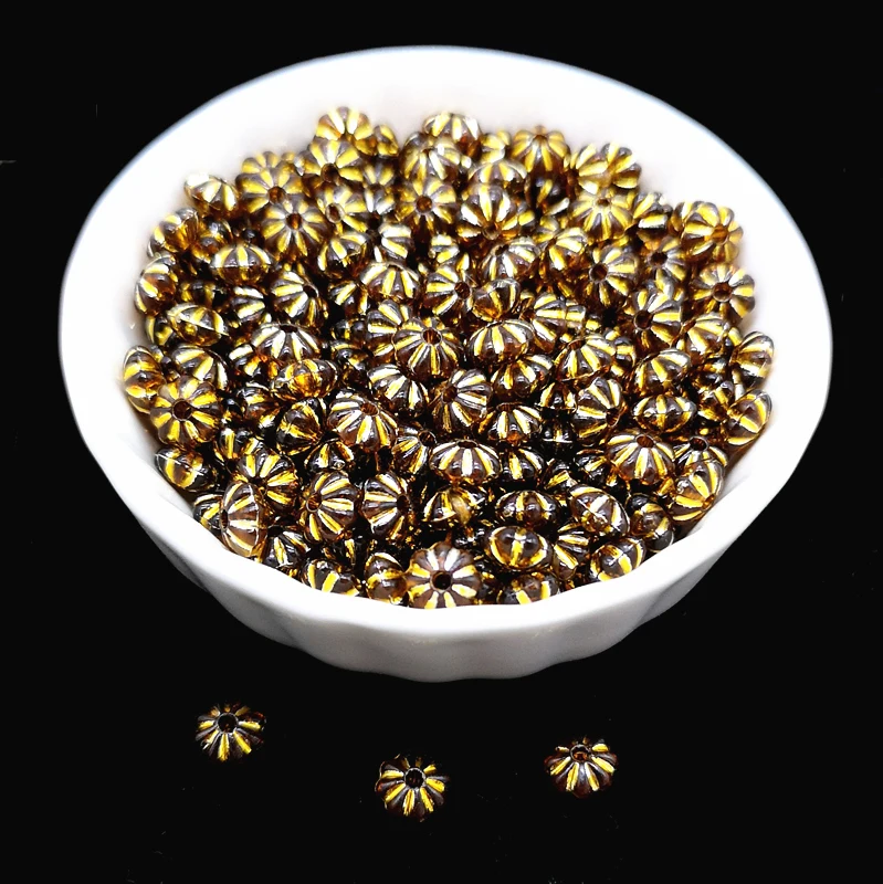 200 Uds. Hermosas cuentas con forma de flor espacio colorido para hacer joyas colgante collar pulsera DIY: Blanco