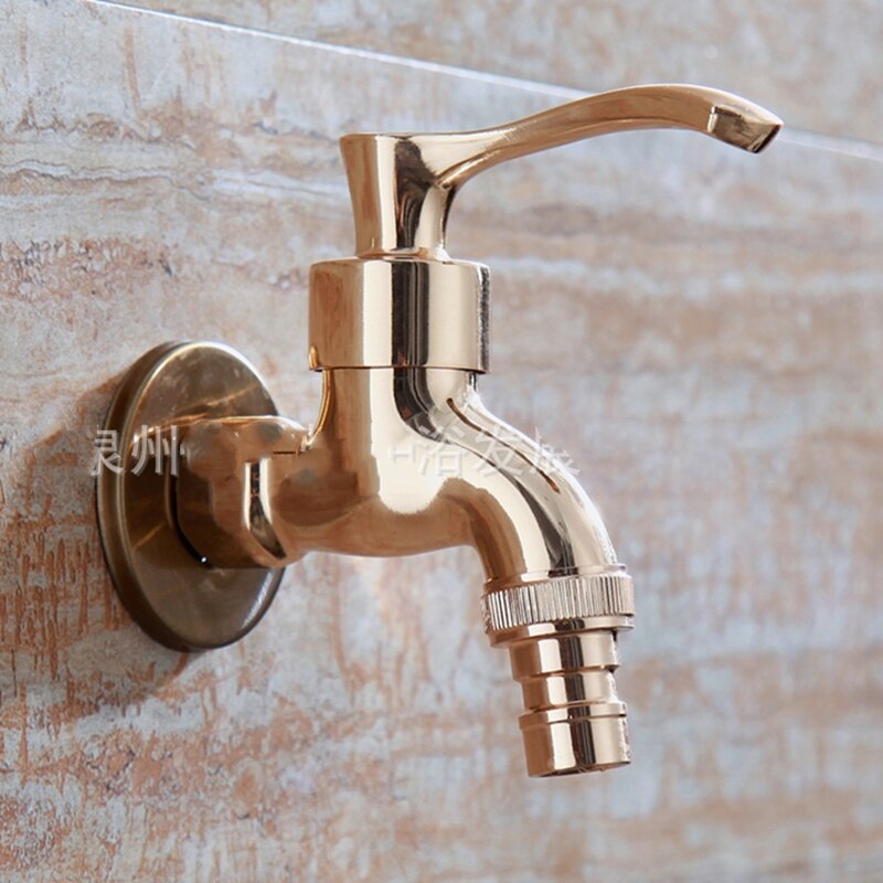 Antieke Gesneden Muur Mount Zinklegering Antiek Brons Bibcock Waterbesparende Decoratieve Outdoor Tuin Mop Kranen Torneira Parede: C