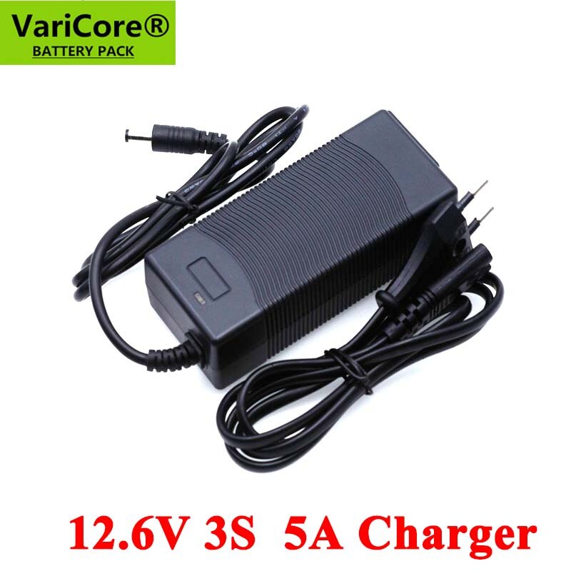 Varicore 12.6v 1a 3a 5a 3 strängar polymer litiumbatteri 18650 laddare 12v nätadapter laddare automatisk avstängning: 12.6 v 5a