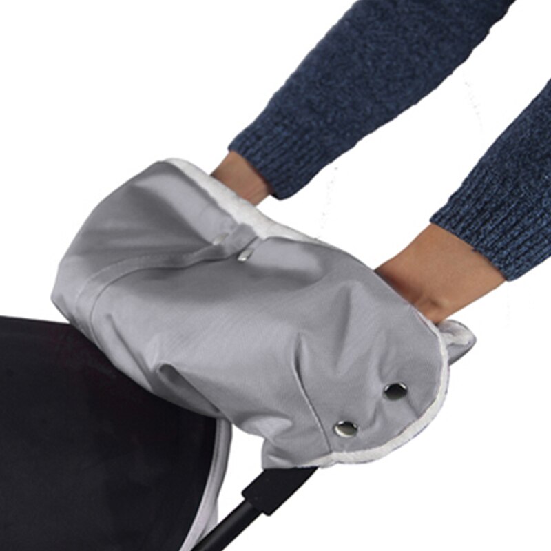 Barnevogn varmehandsker klapvogn håndmuffe buggy clutch klapvogn vogn barnevogn handske vinterhandsker til mor: Grå