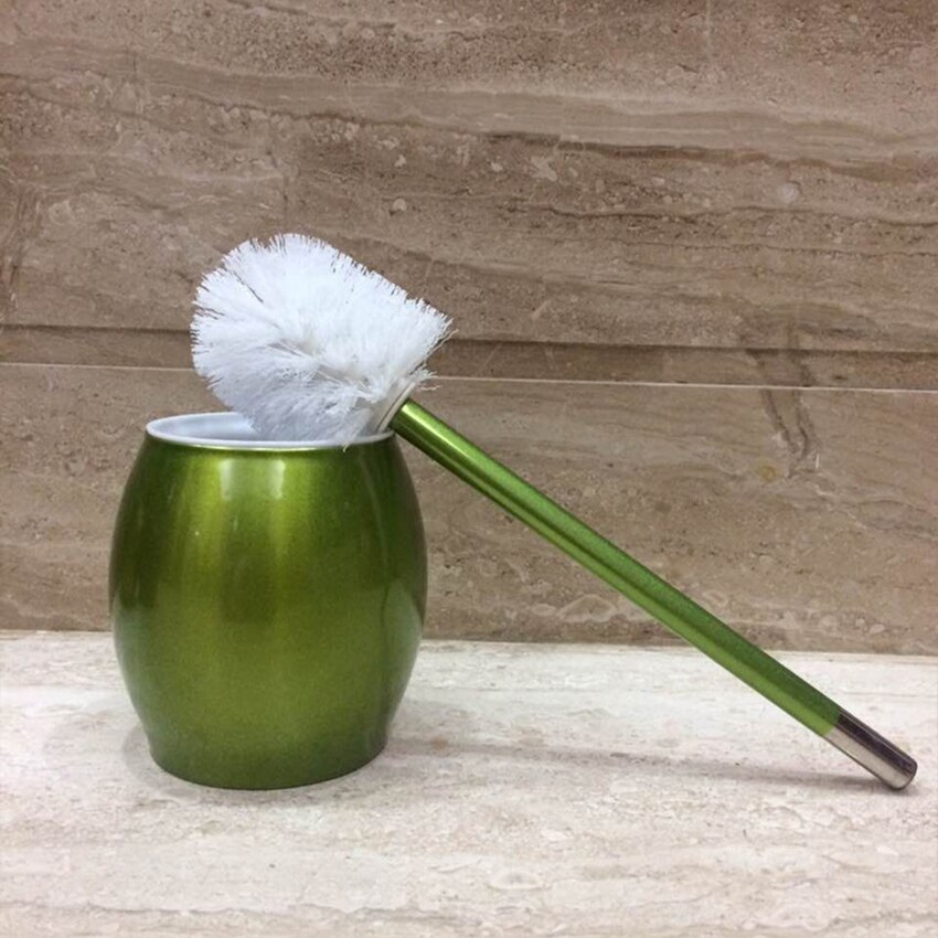 Toilet Brush With Holder Stainless Steel Toilet Scrubber Toilet Bowl Brush and Holder Toilet Brushes for Bathroom: Green  