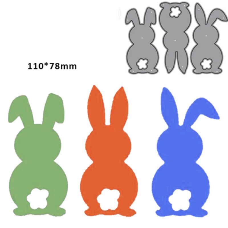 Paashaas Metalen Stansmessen Stencil Diy Scrapbooking Album Papieren Kaart Template Mold Embossing Craft