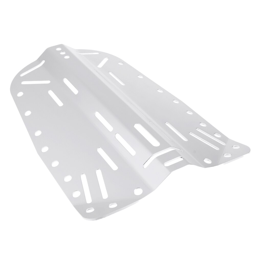 Scuba Diving Backplate - 3mm Thick Aluminum Alloy Tech Dive Back Plate, Silver