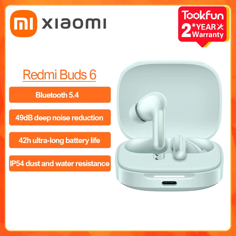 Xiaomi redmi buds 6 oordopjes met actieve ruisonderdrukking, ruimtelijke audio  ip54 heldere spraakoproepen 42h lange batterijduur en bluetooth 5.4.: Roze