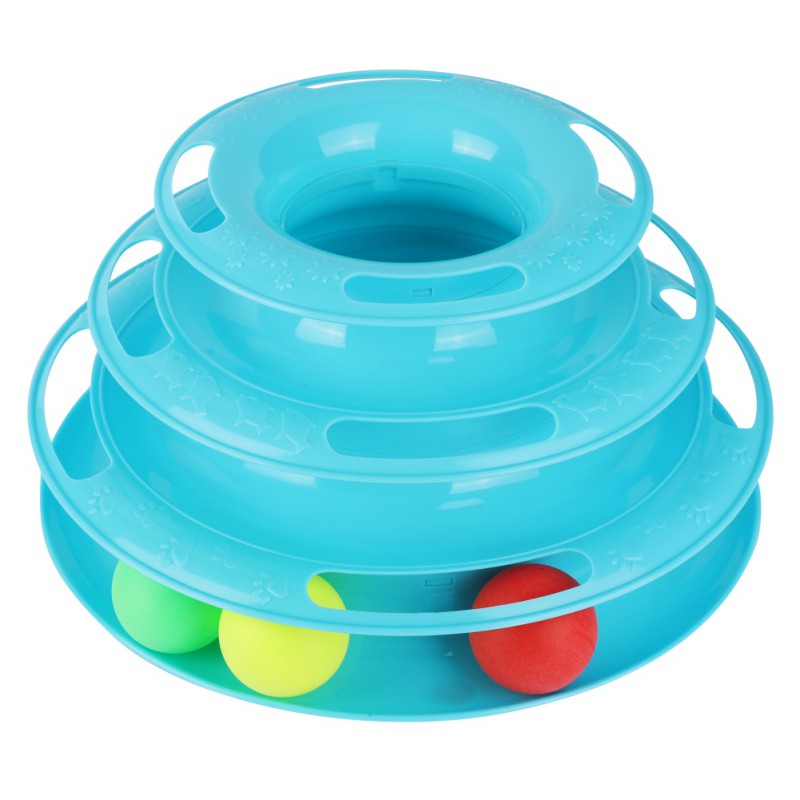 Three Four Levels pet cat toy Tower Tracks Disc cat Intelligence Amusement triple pay disc cat toys ball Training Amusement plat: RT100