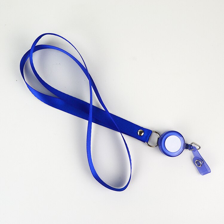 Infällbara nyckelband id-bricka hållare sjuksköterska badge hållare kreditkortshållare kawaii stationär nyckelring namnskylt korthållare: Blå