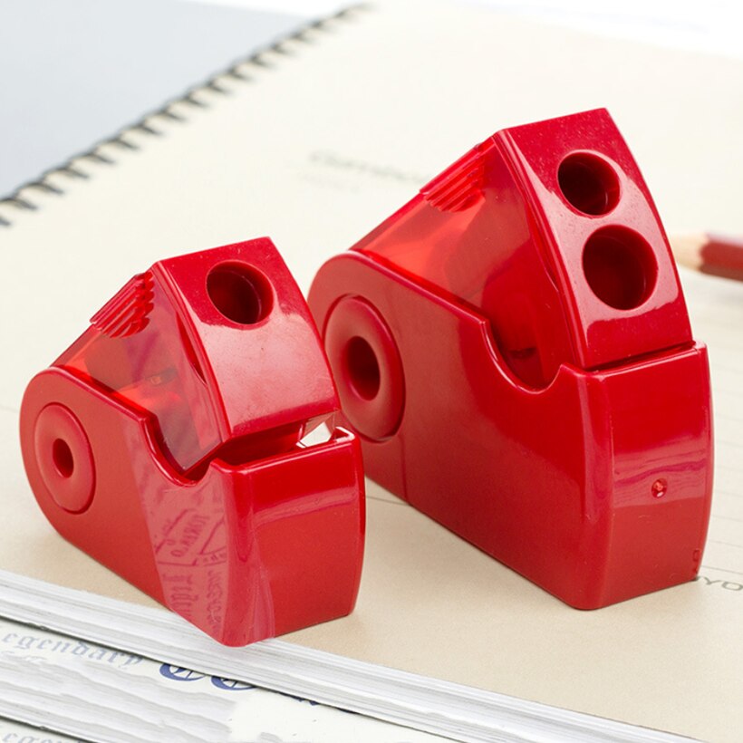 Hole Multifunctional School Office Push Pull Double Pencil Sharpener Single Hole Double Stationery Kawaii Sharpener