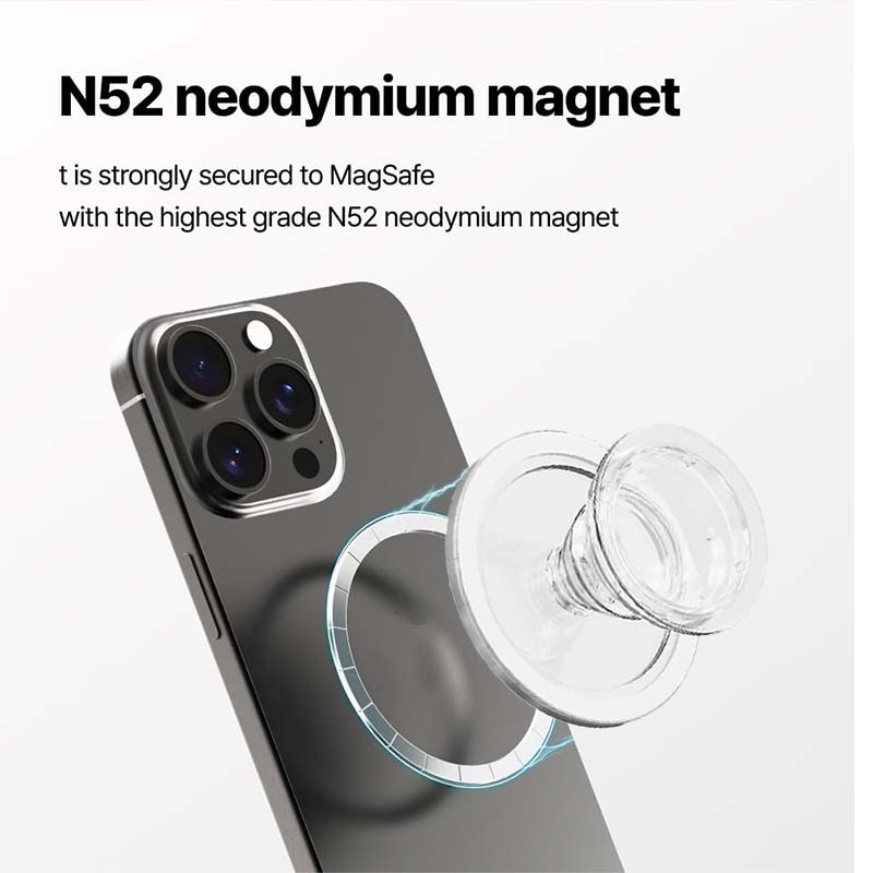 Airbag-Telefonhalter, magnetisch, transparent, faul Stand, verstellbarer Handgriff, universelle Schreibtisch-Halterung, leicht, einziehbar