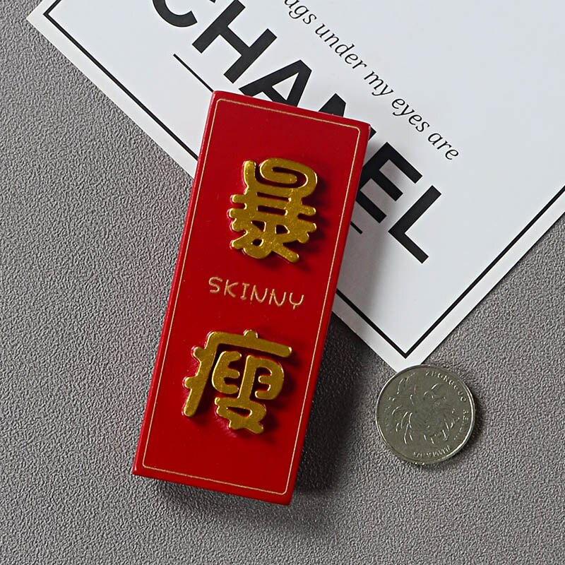 Cartoon Koelkast Magneet Leuke Europese Stijl Grappige Gewichtheffen Gewichtsverlies 3D Resin Magneten Decoratie Koelkast: Emaciation