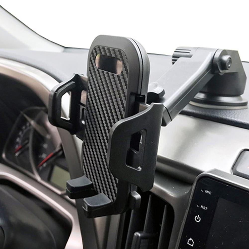 Carbon Fiber Textuur Mobiele Telefoon Houder Auto Zuignap Beugel Mobiele Telefoon Navigatie Beugel Auto Telefoon Houder