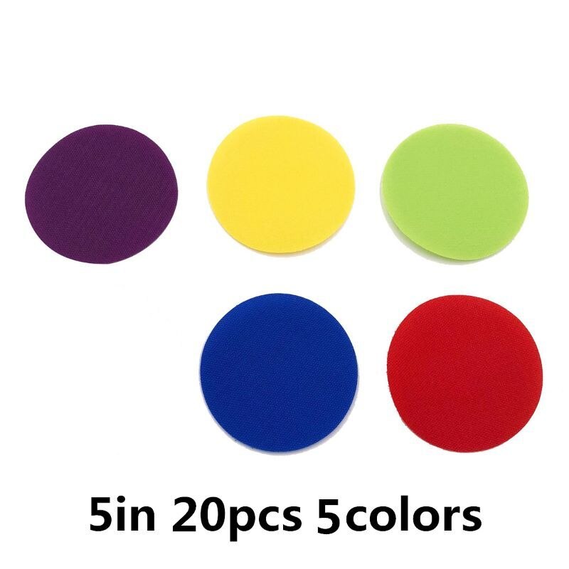 Mark Its Sitting Carpet Spots to Educate, Pack of 30 Rug Circles Marker Dots for Preschool, Kindergarten, and Elementary Teacher: 5in 20pcs 5colors